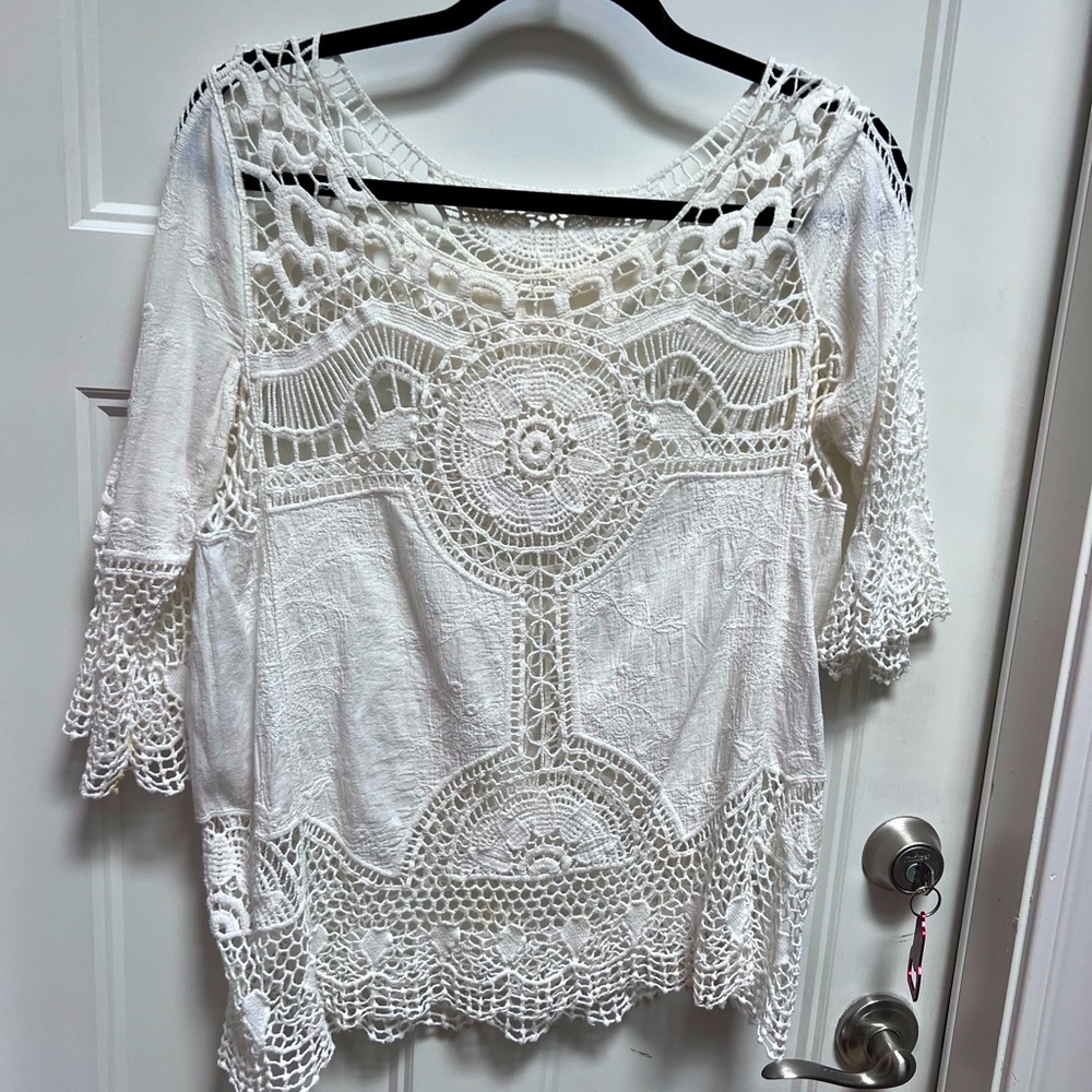 White Linen Top
